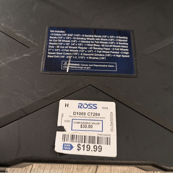 160-Piece 12V Mini Rotary Tool Set - Black and Red - Picture 7 of 9